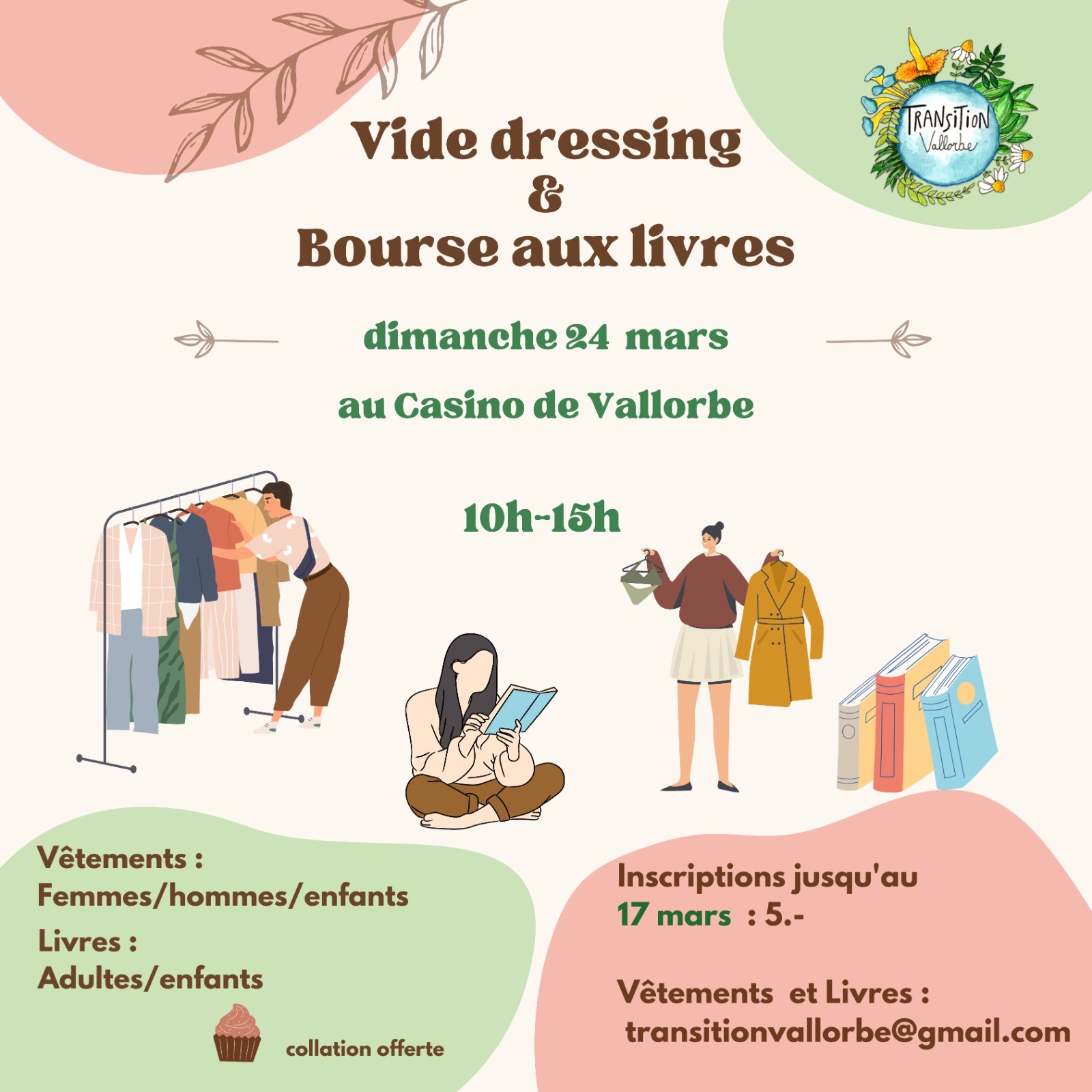 Affiche exemple d'un Vide dressing / Bourse aux livres Affiche exemple d'un Vide dressing / Bourse aux livres